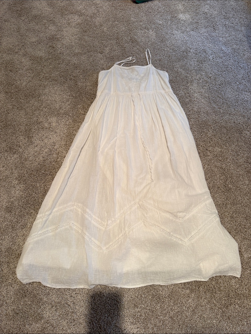 Zara White Spaghetti-Strap Maxi Dress